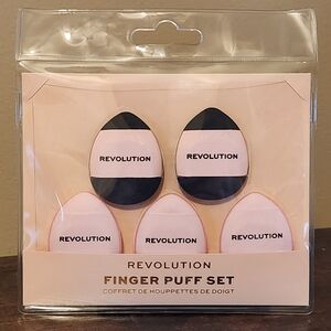 Revolution Finger Puff Set - Pink Makeup Applicators